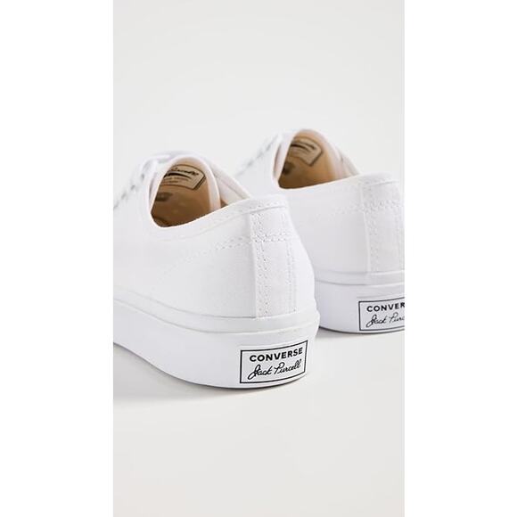 NWT Converse Jack Purcell Canvas Unisex Sneakers,White/Black, 7.5 Women/6 Men US - Picture 3 of 6